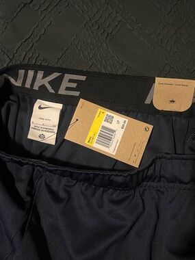Nike Navy and Black Athletic Shorts with Branded Waistband